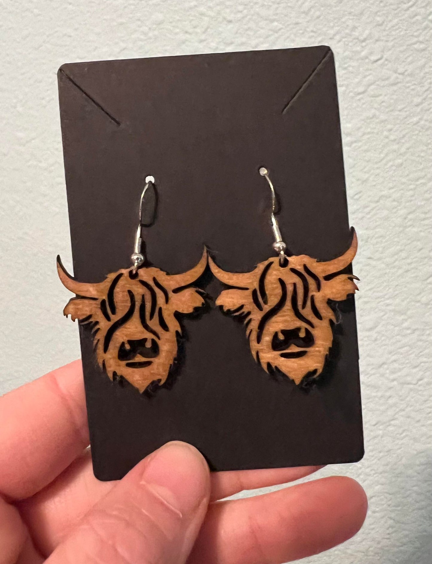 Highland Cow Dangle Earrings