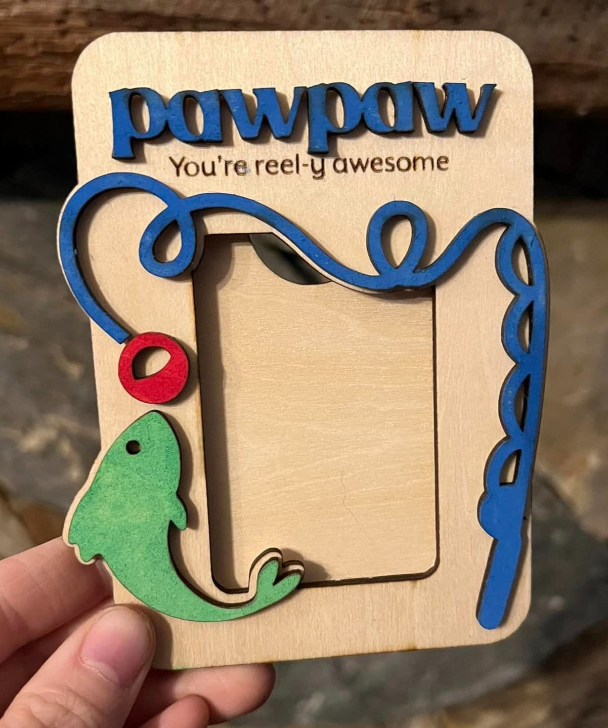 Fishing Photo Magnet For Father's Day