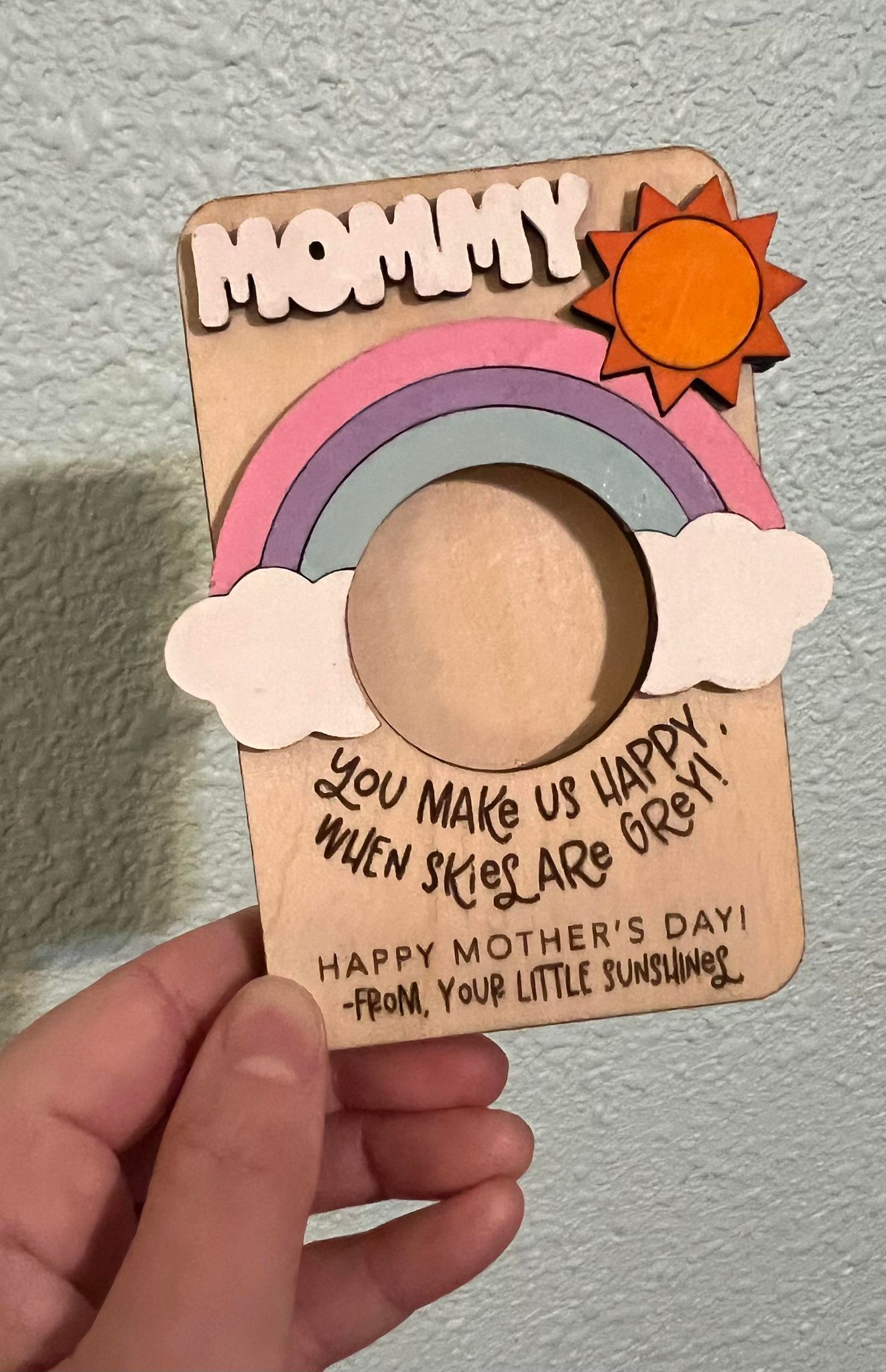 Rainbow Sunshine Photo Magnet For Mother's Day