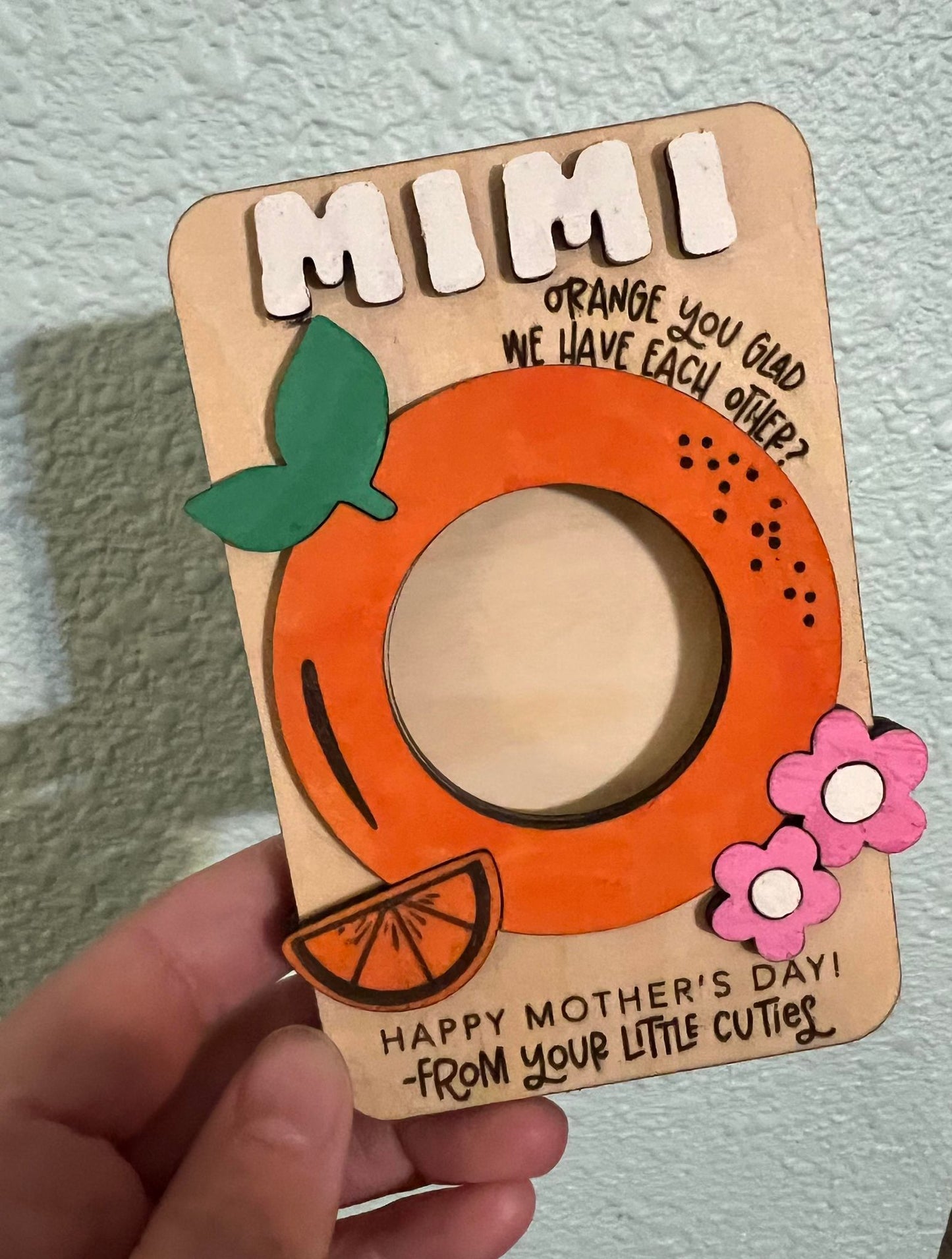 Orange Cuties Photo Magnet For Mother's Day