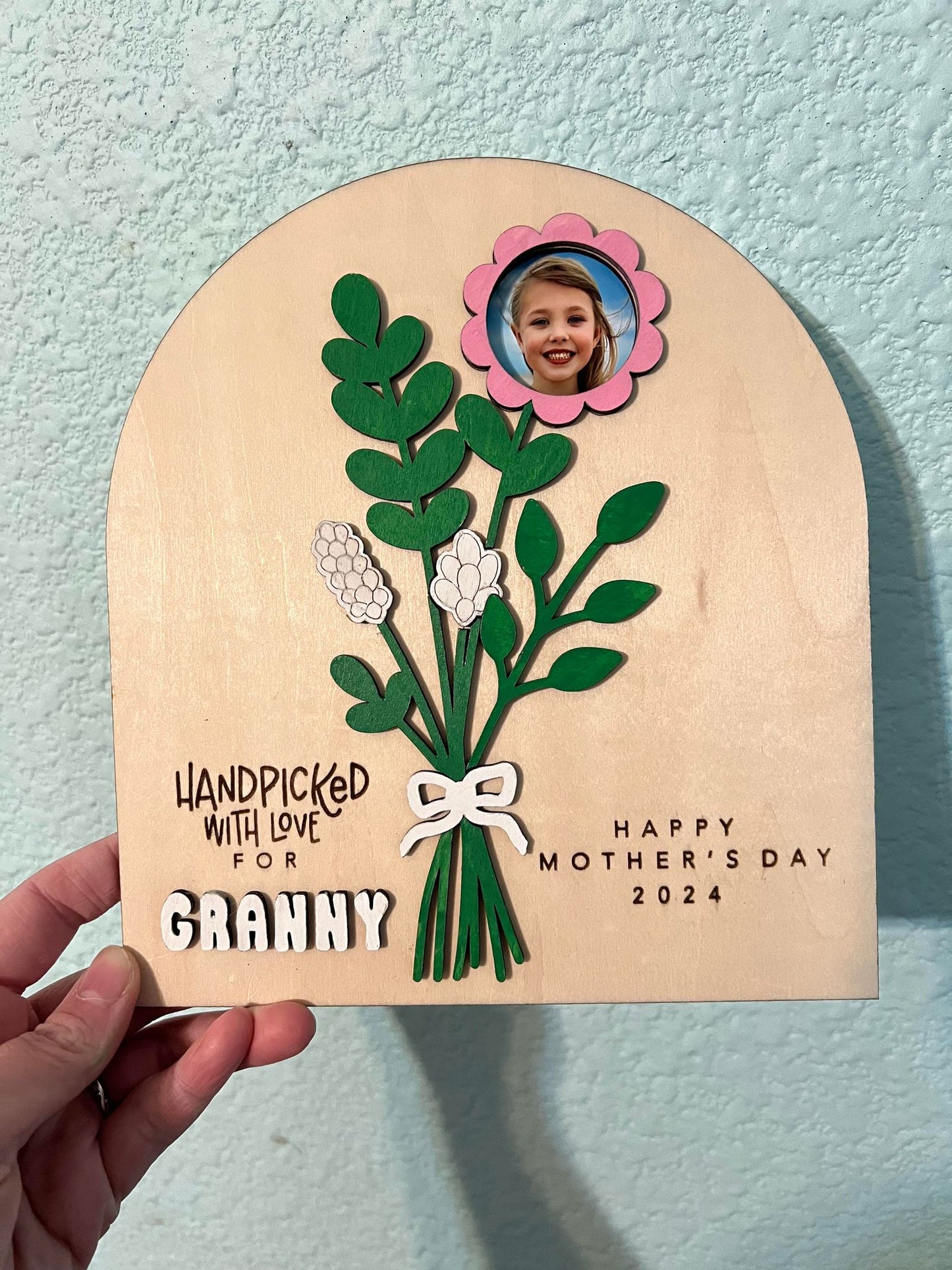 Photo Flower Plaque For Mother's Day