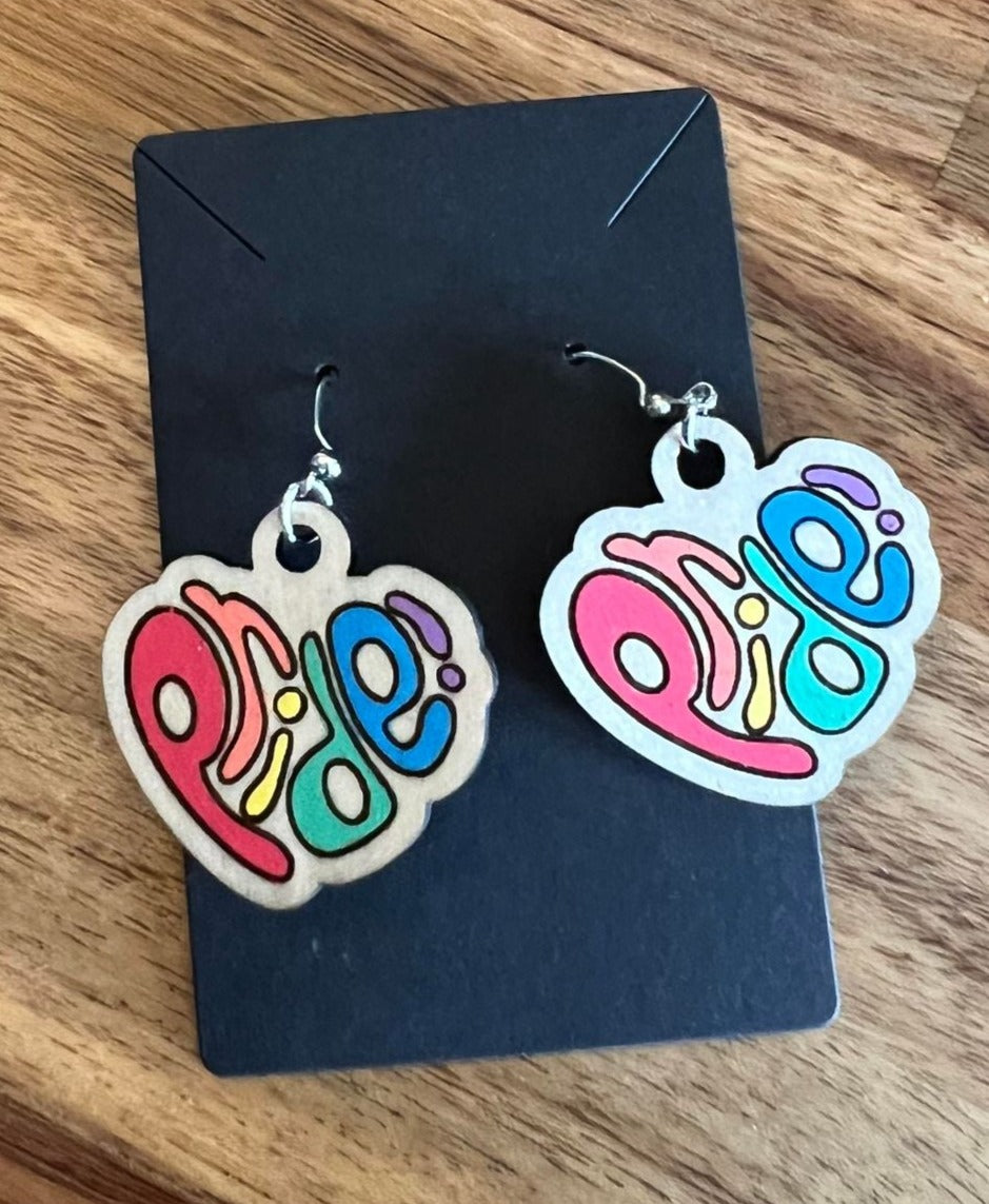 Pride Heart Dangle Earrings
