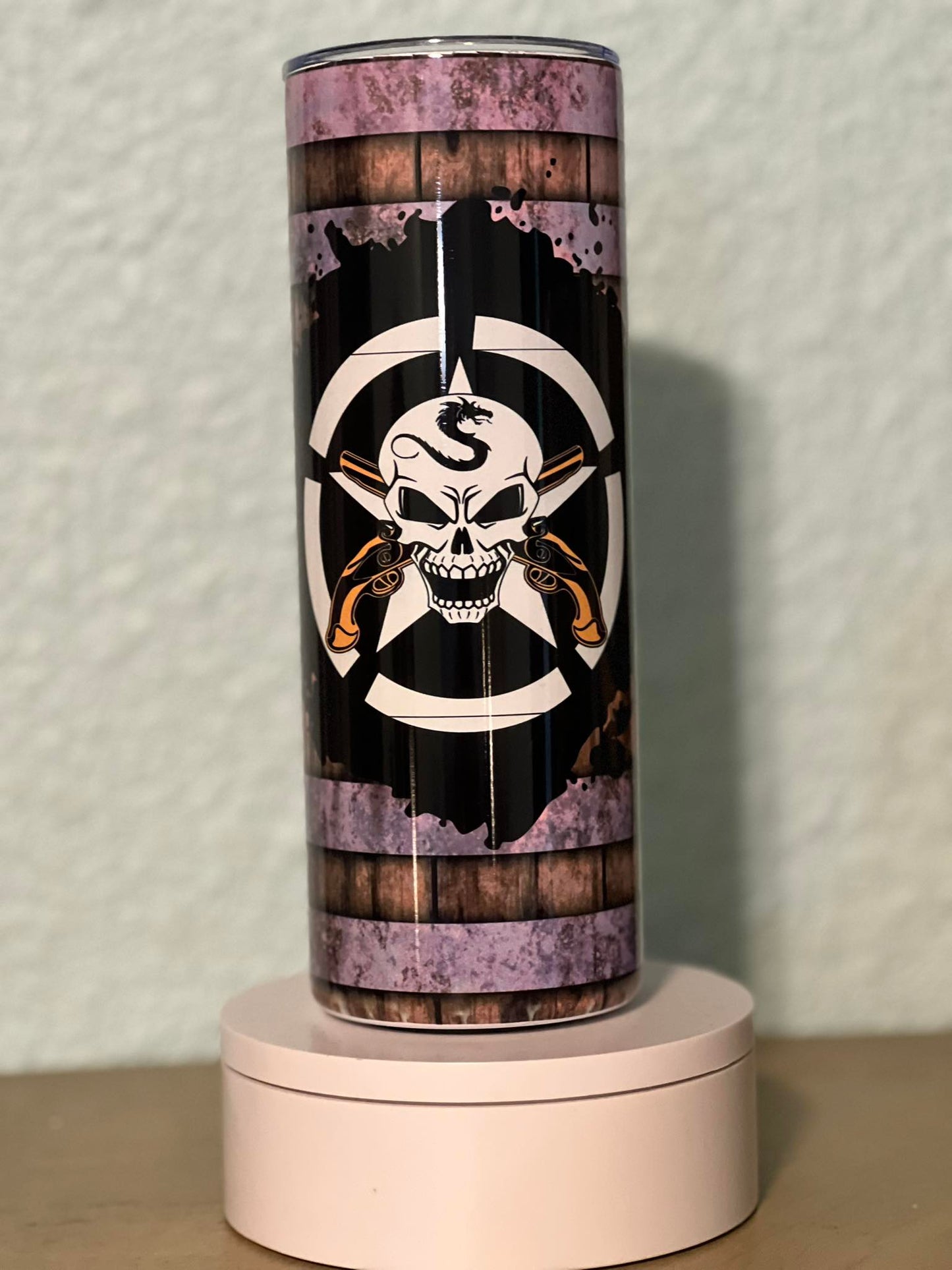 Leviathan Logo Splash On Barrel 20oz Tumbler