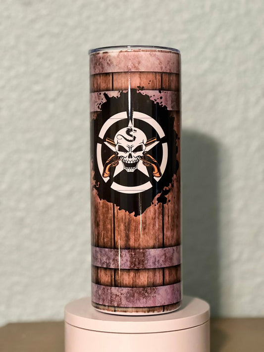 Leviathan Logo Krewe Barrel 20oz Tumbler