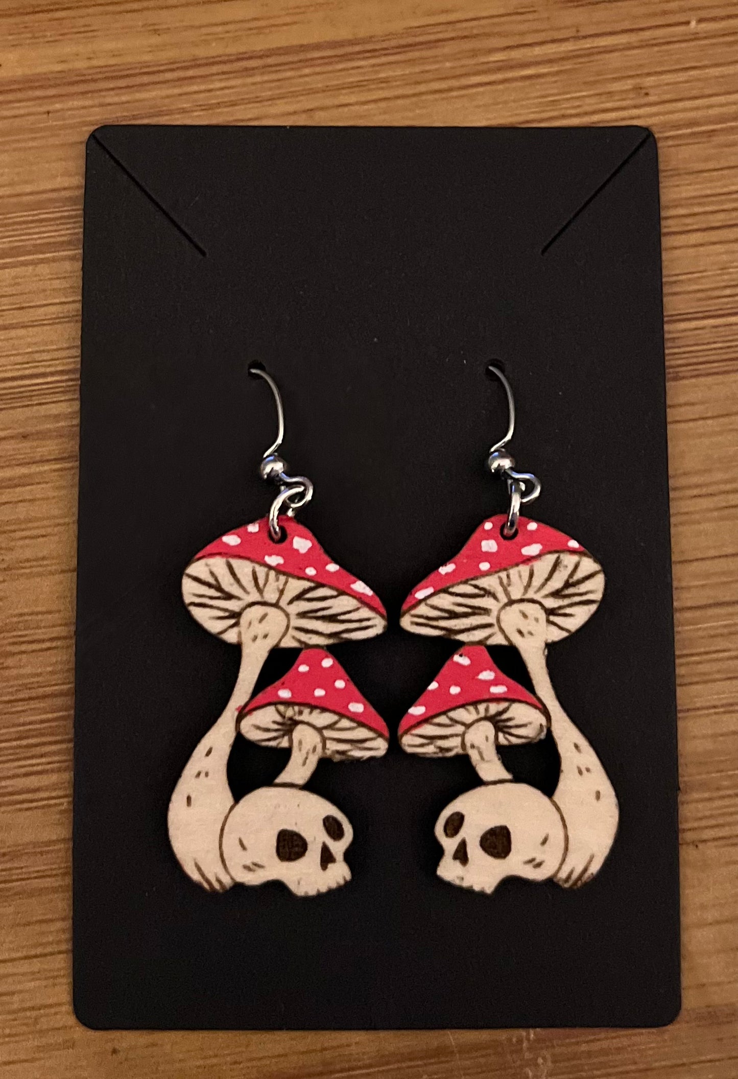 Skull Mushroom Earrings