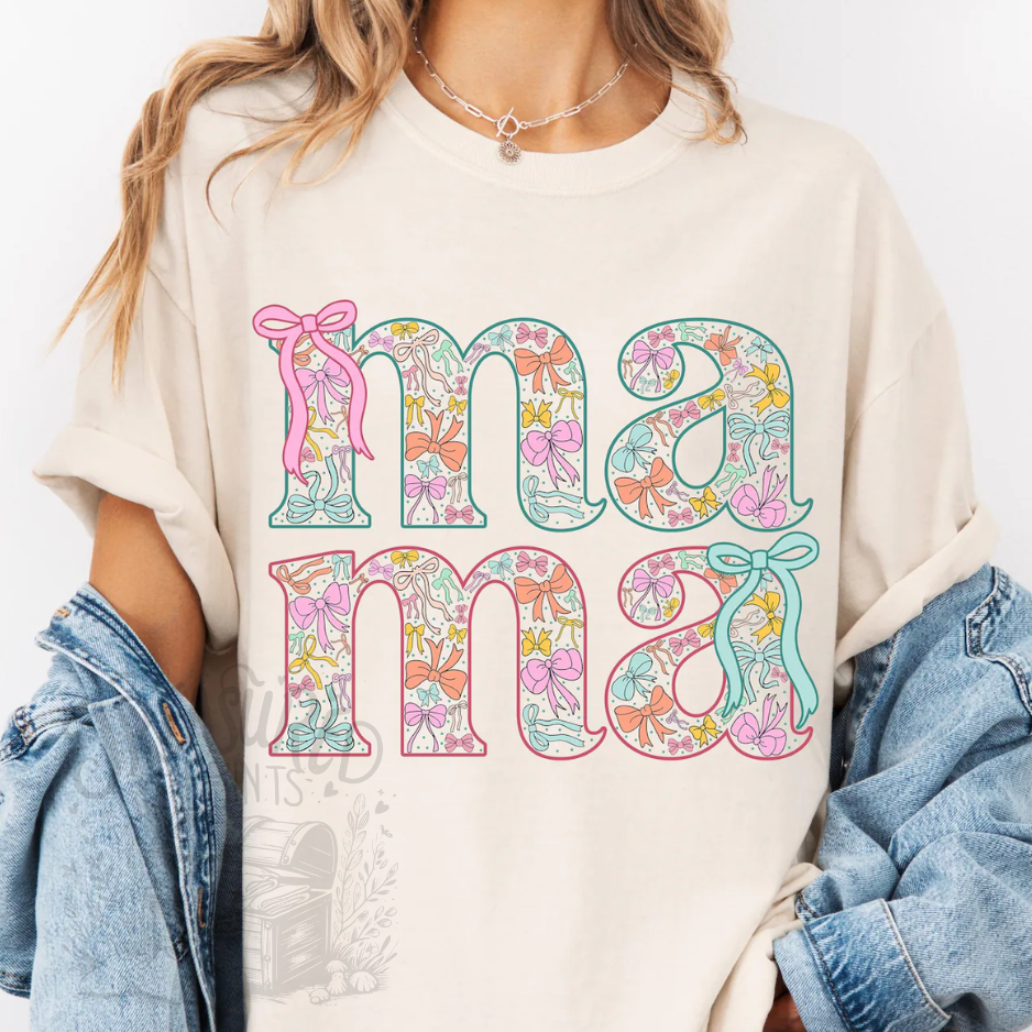 Preppy Mama Bow Te