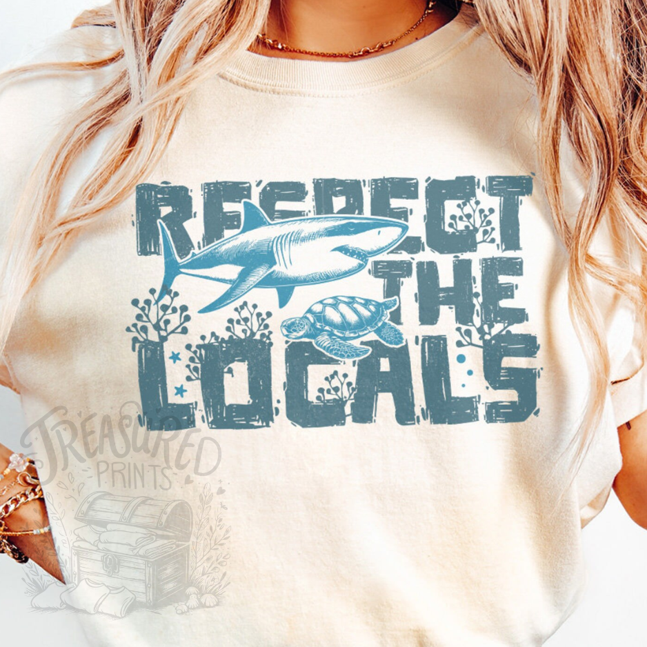 Respect The Locals Shark & Turtle Tee
