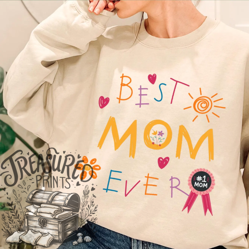 Best Mom Ever Cute Handwriting Tee