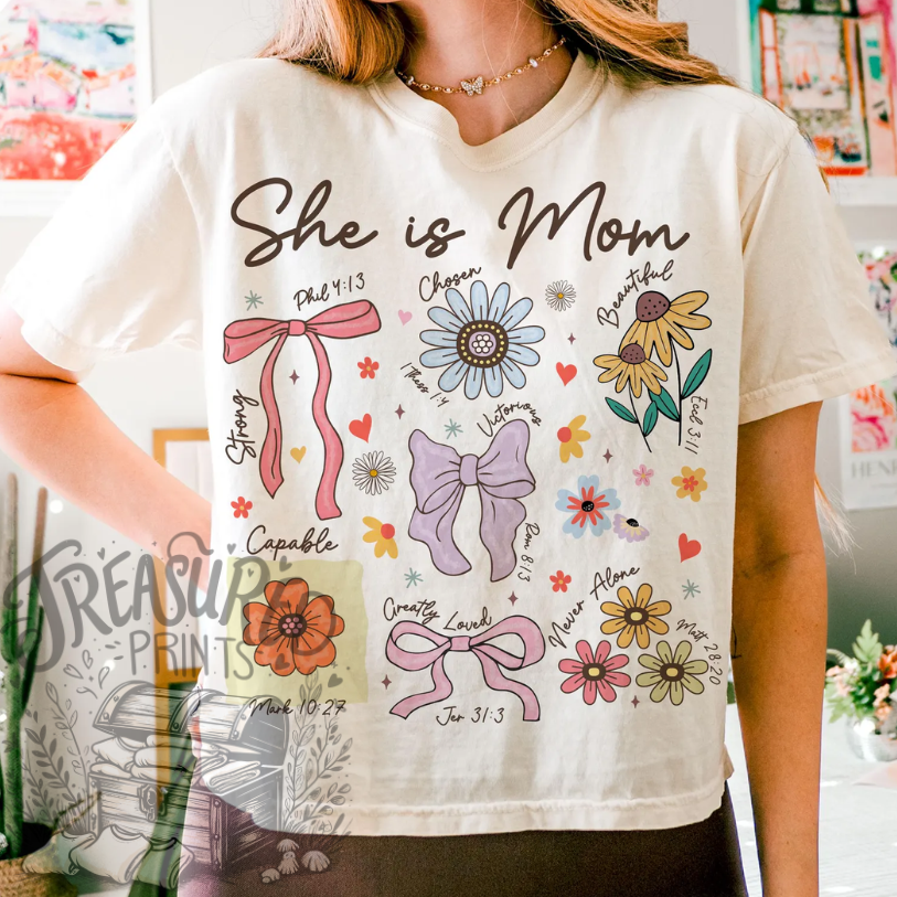 She Is Mom-Faith Tee