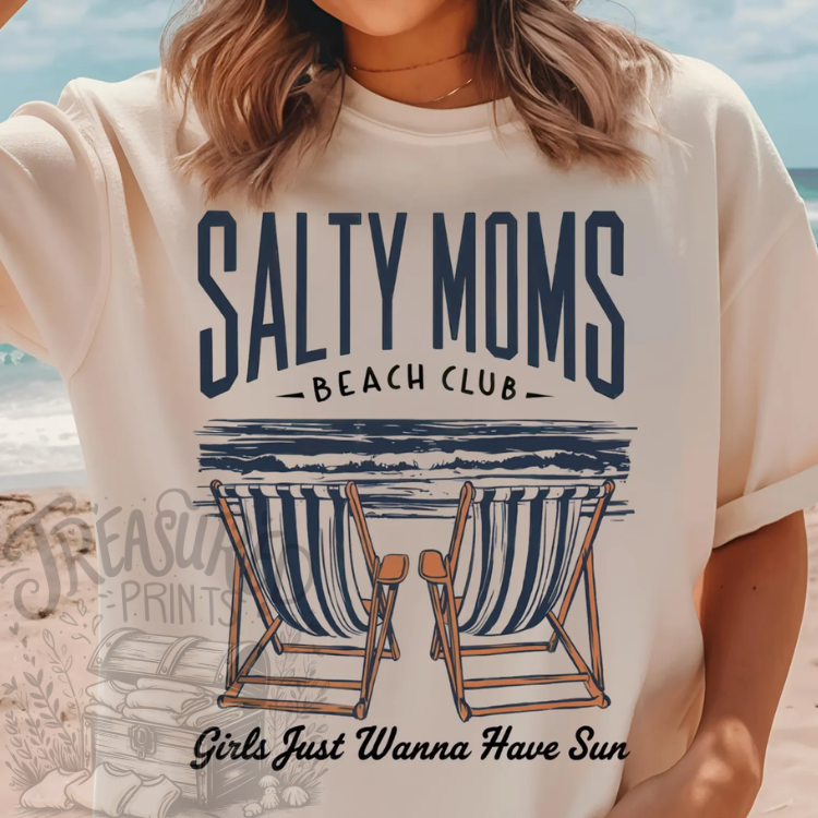 Salty Moms Beach Club Tee
