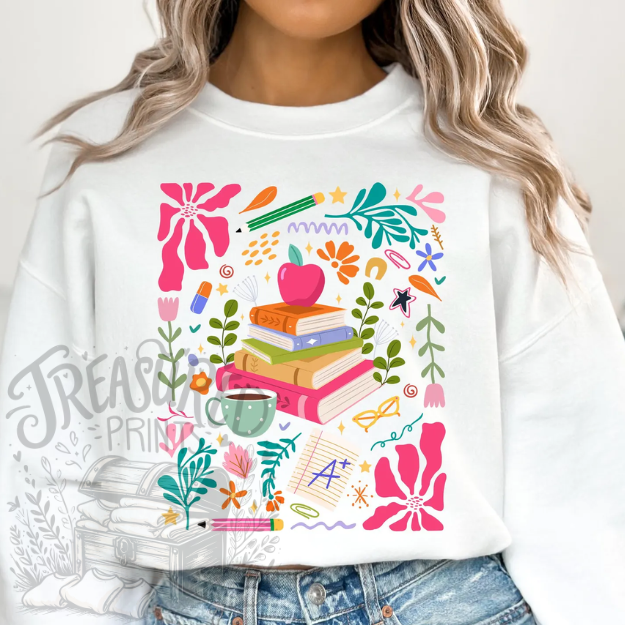 Boho Wildflowers Teacher Graphics Tee
