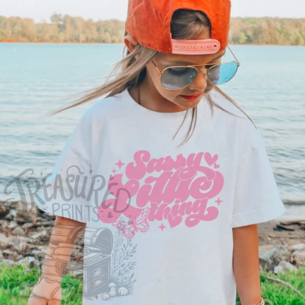 Sassy Little Thing Retro Font Tee