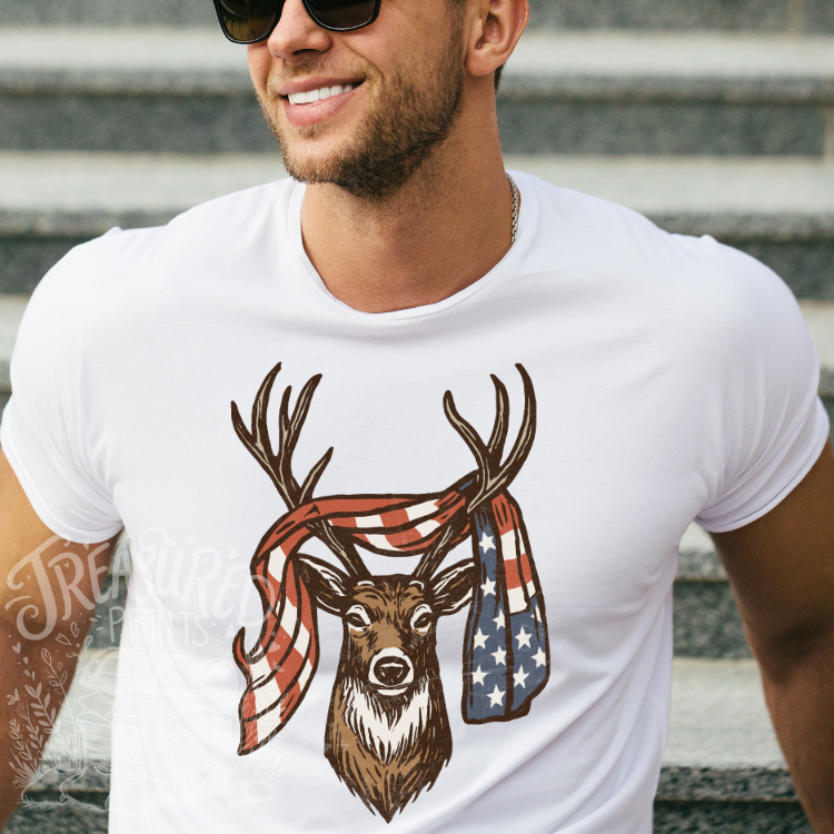 Patriotic Deer Tee