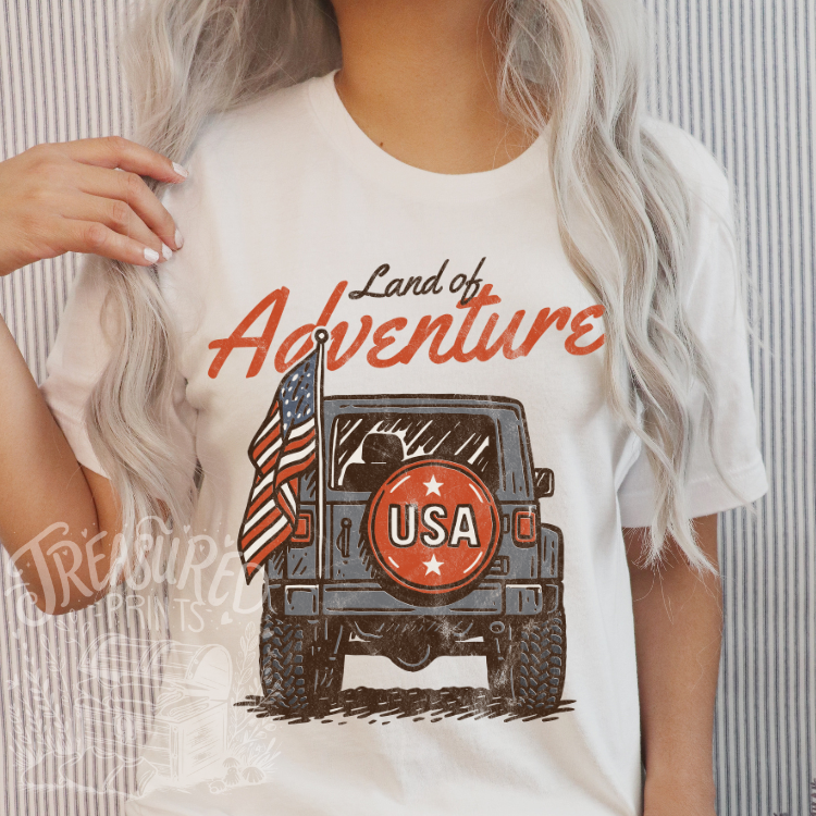 USA Adventure Jeep Tee