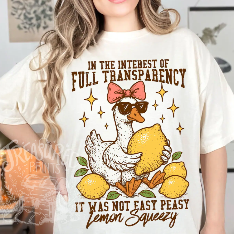 In Full Transparency...