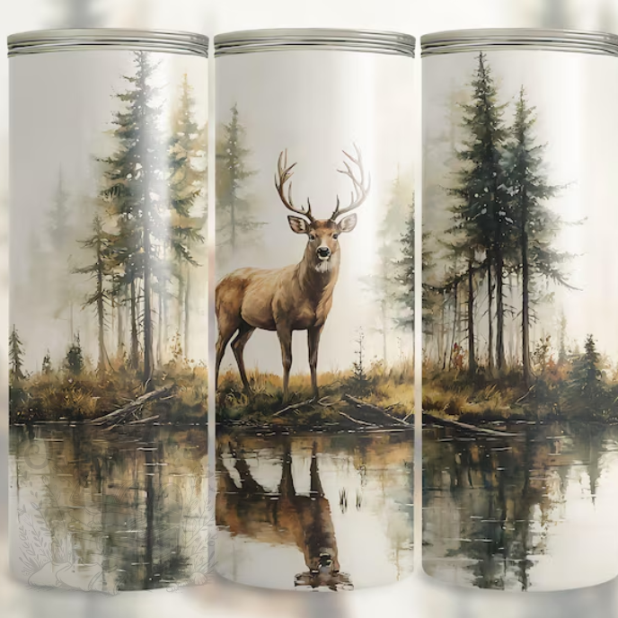 Majestic Deer Reflection 20 oz Tumbler