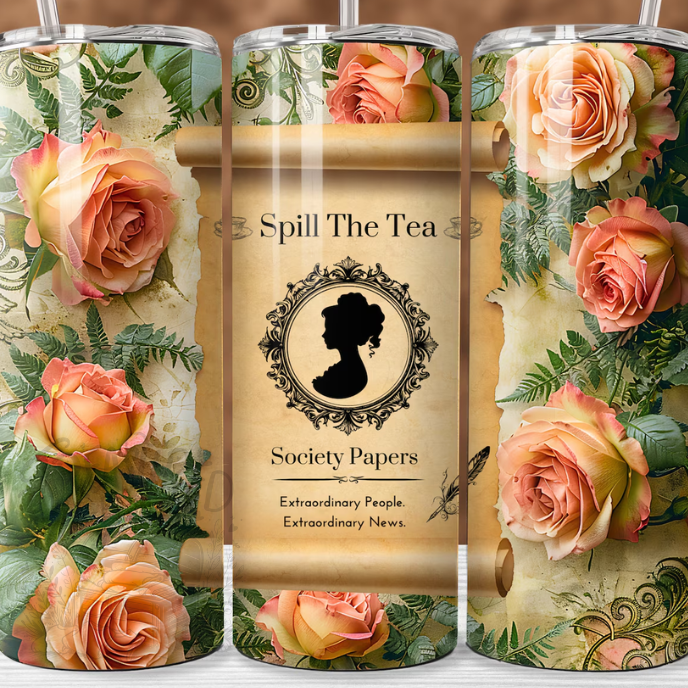 Spill The Tea Society Papers 20 oz Tumbler