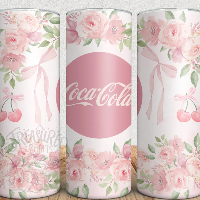 Floral Coke Coquette 20 oz Tumbler