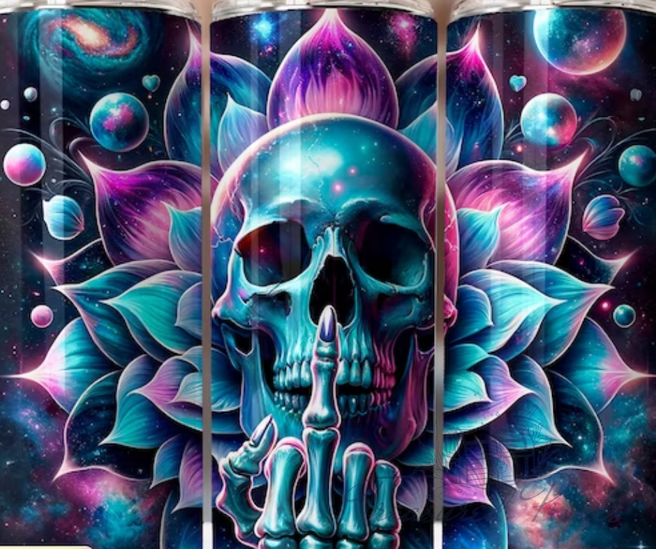Purple & Blue Finger Skull