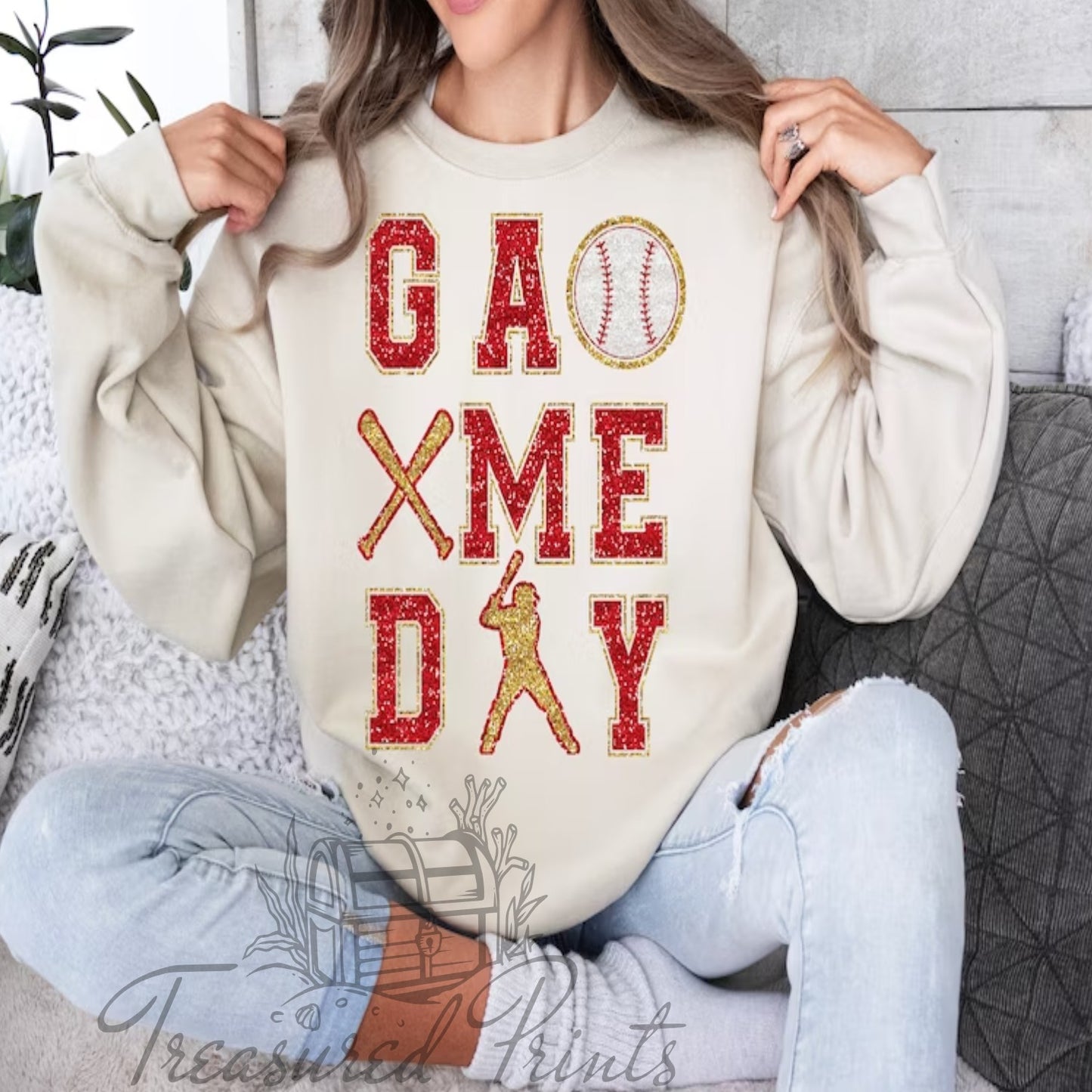 GameDay Faux Sequins Look