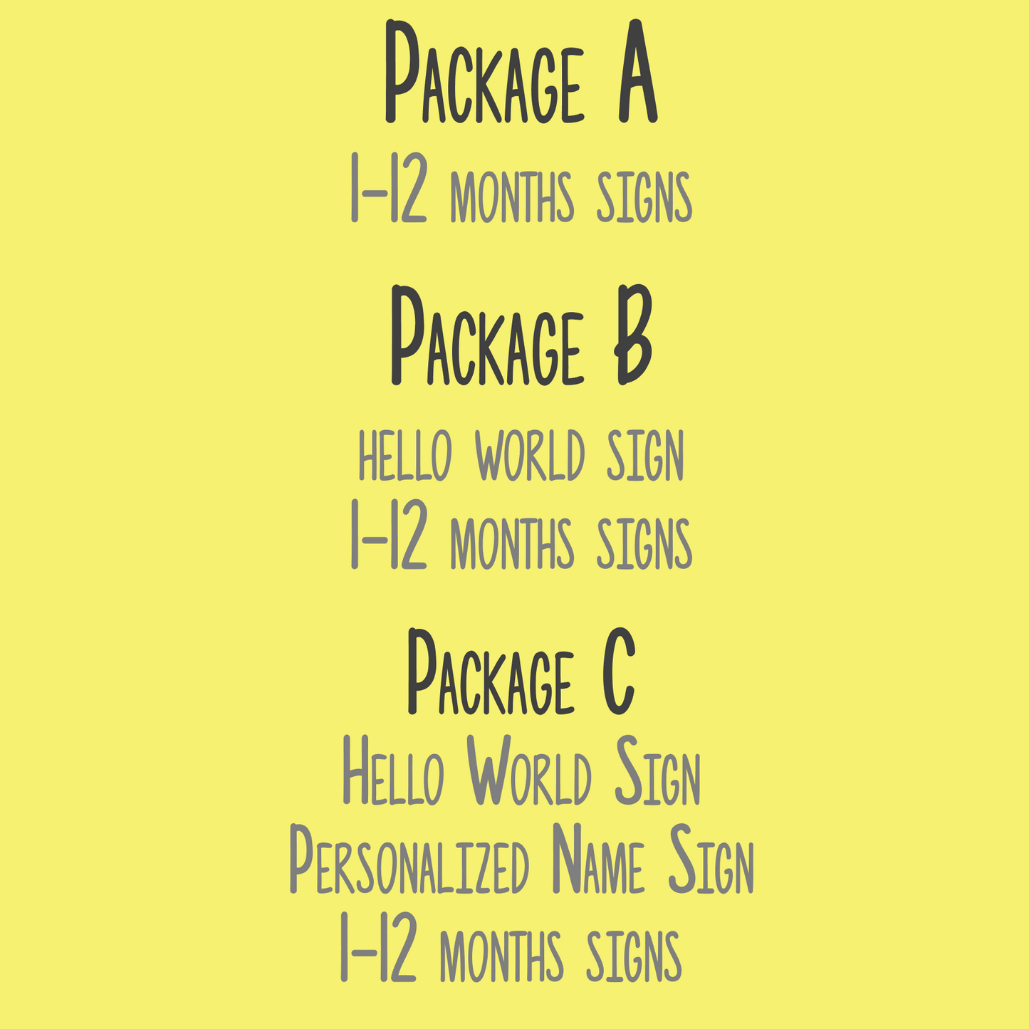 Milestone Baby Signs