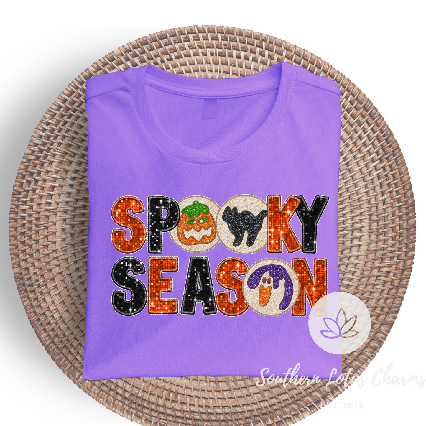Faux Sequins Spooky Season Cookies