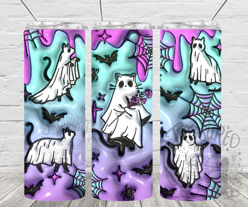 Spooky Ghost Kitties 20 oz Tumbler