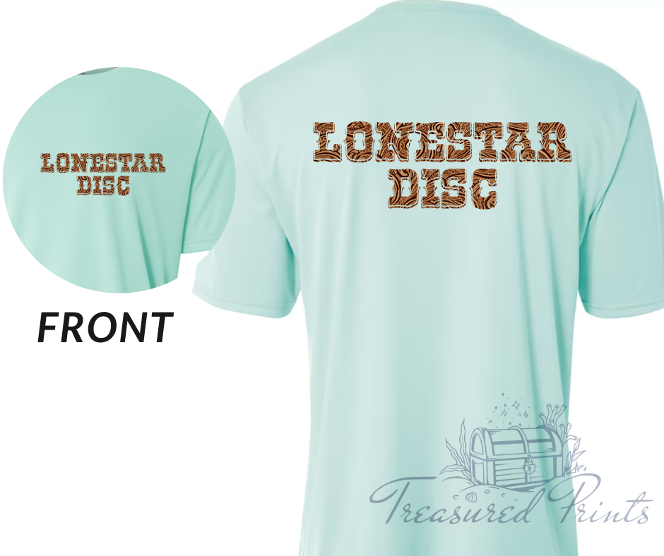 Embossed Leather Look Lonestar Disc