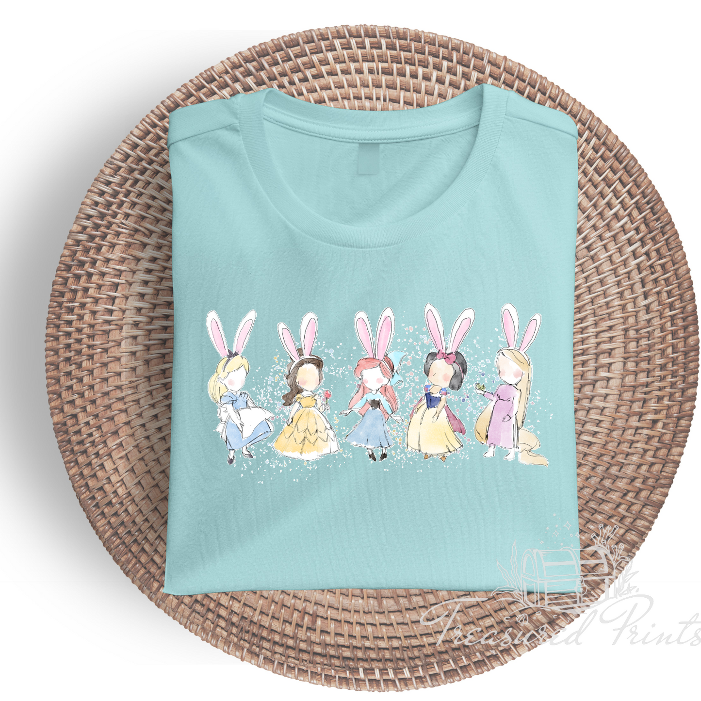Watercolor Princess Bunnies