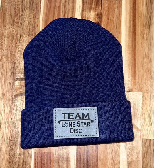 Leather Engraved Team Lonestar Disc Logo Beanie