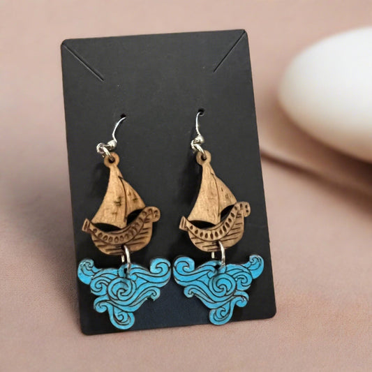 Boat & Waves Earrings