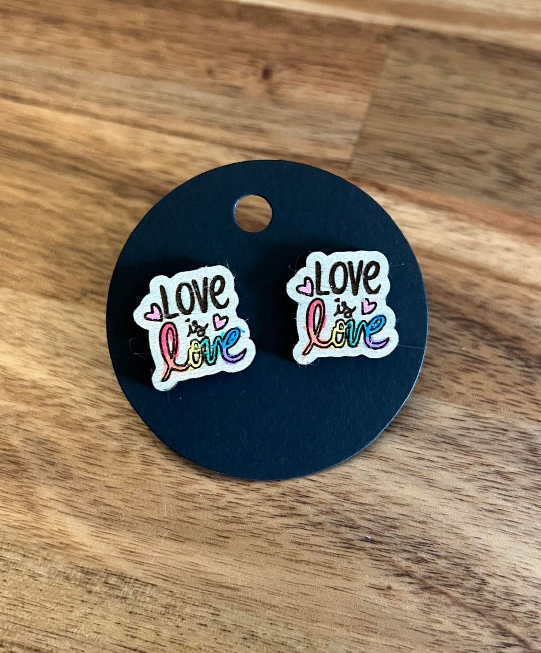 Love is Love Hearts Studs