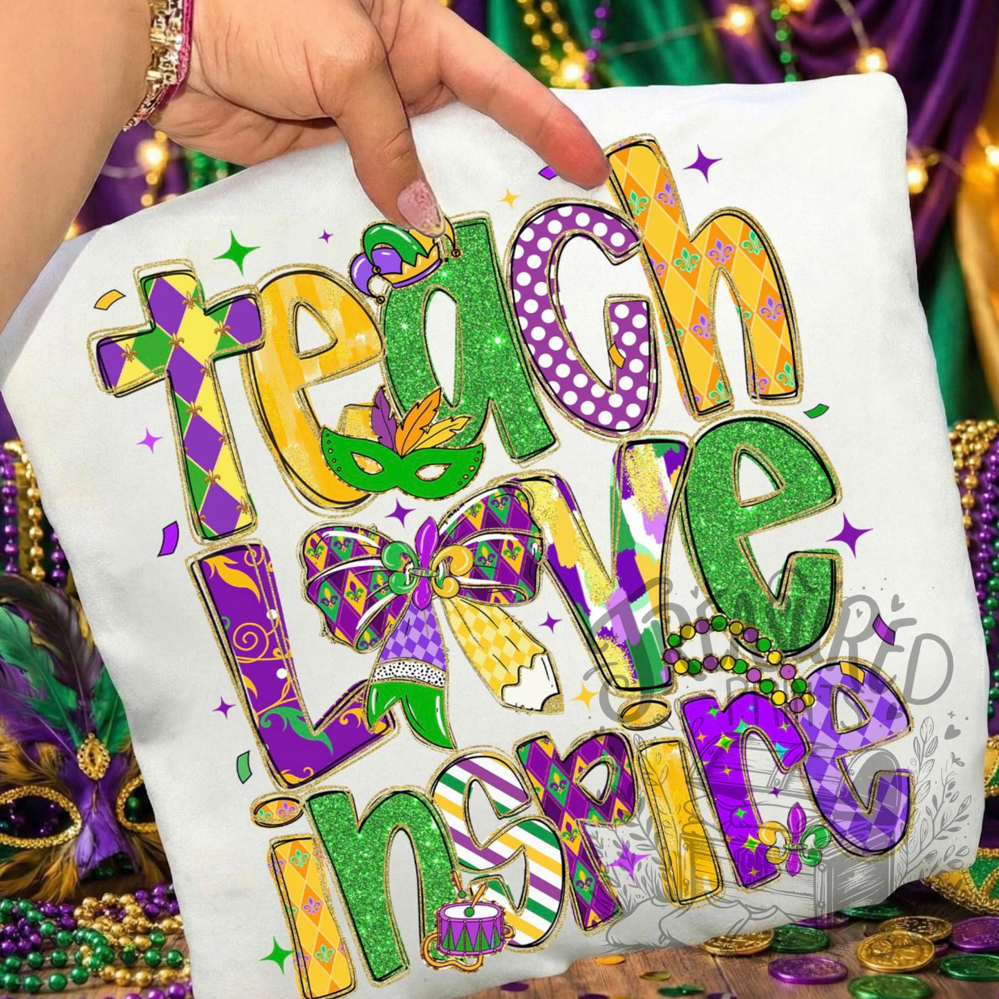 Teacher Mardi Gras Tee