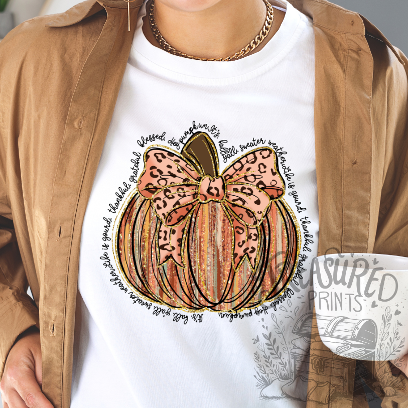 Thankful Glittery Pumpkin