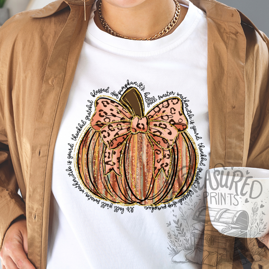 Thankful Glittery Pumpkin