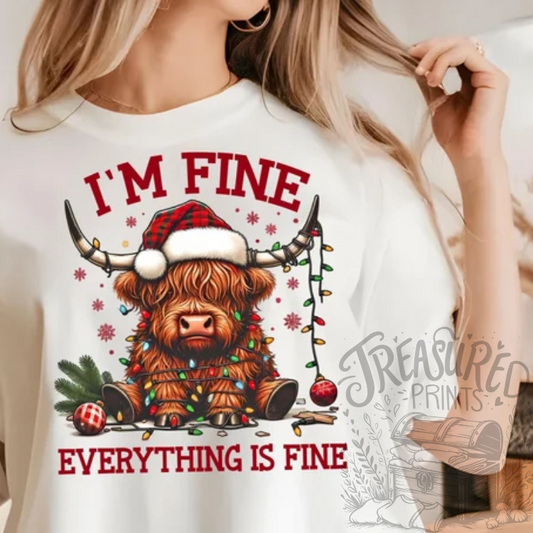 I'm Fine, Everything Is Fine Highland Cow