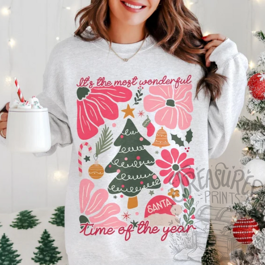 It's The Most Wonderful Time Of The Year Boho Pink Floral