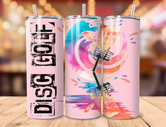 License Plate Grunge Disc Golf 20oz Tumbler