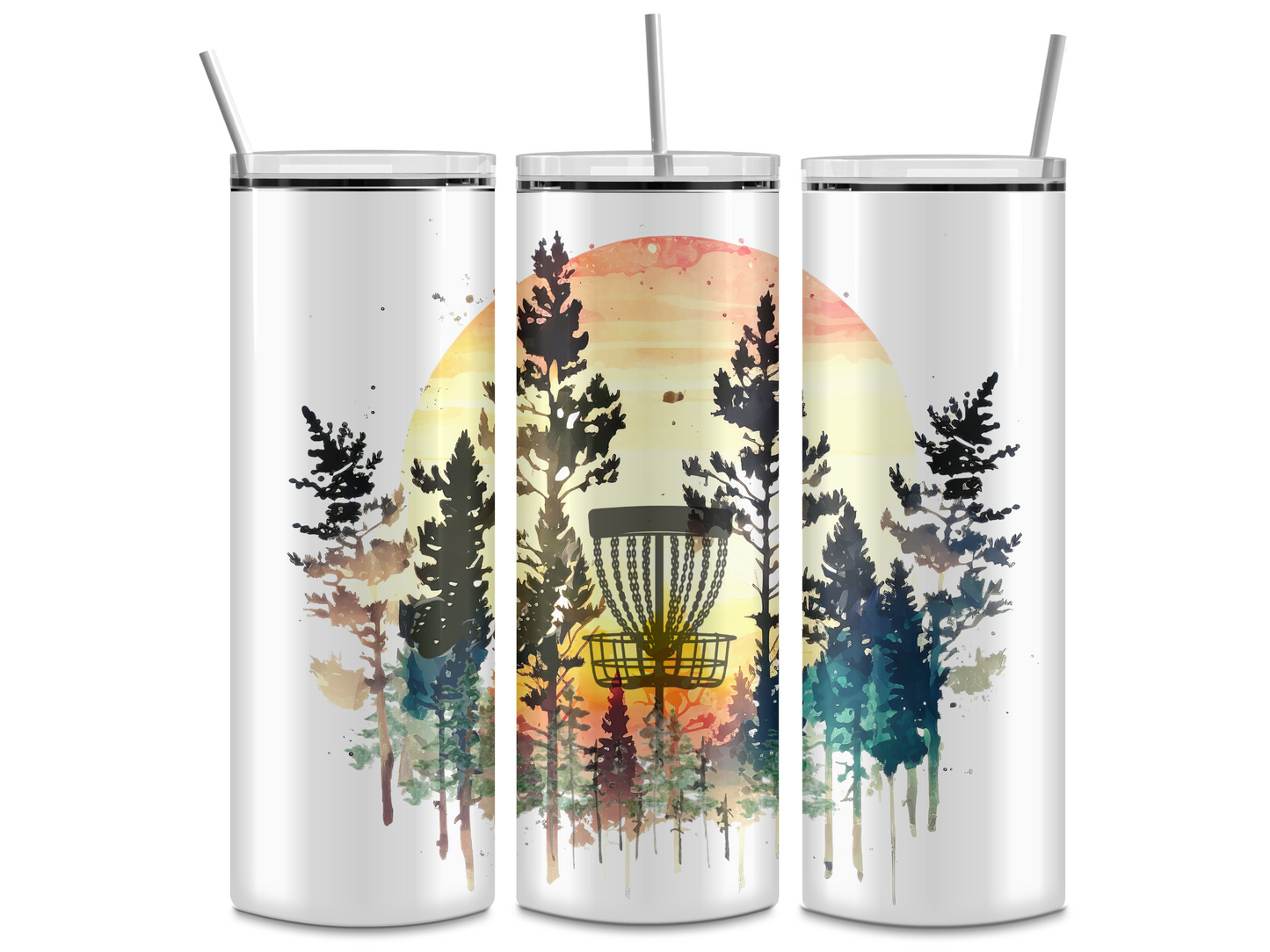 Watercolor Disc Golf 20oz Tumbler