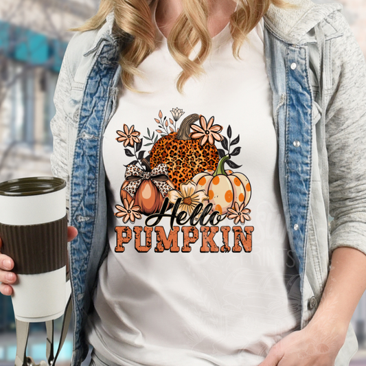Hello Leopard Pumpkin Tee