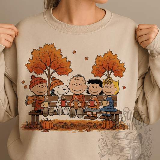 Fall Vibes Snoopy Group Tee