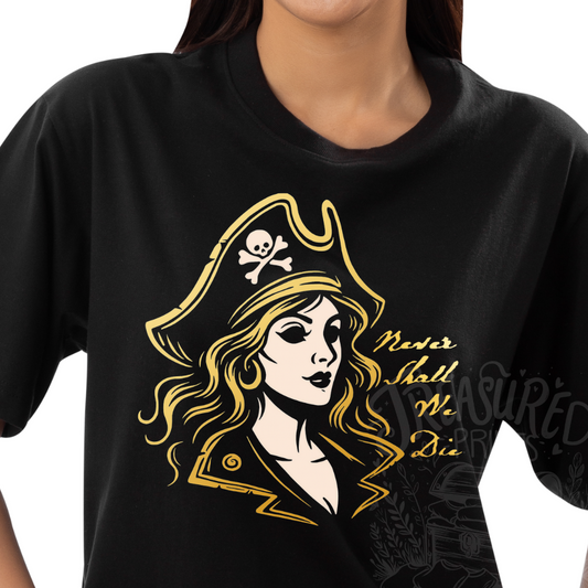 Never Shall We Die, F*ck Cancer Pirate Lass Tee