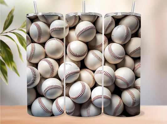 3D Baseball 20oz Tumbler