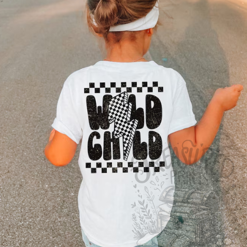 Wild Child Checkered Tee