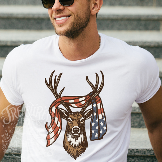 Patriotic Deer Tee