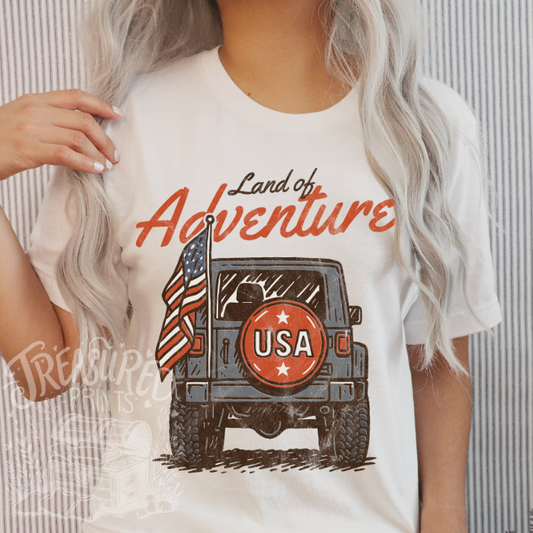 USA Adventure Jeep Tee