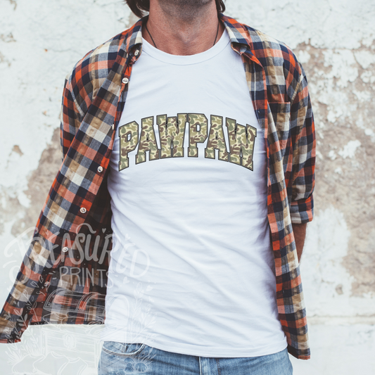 Camo Retro PawPaw Tee