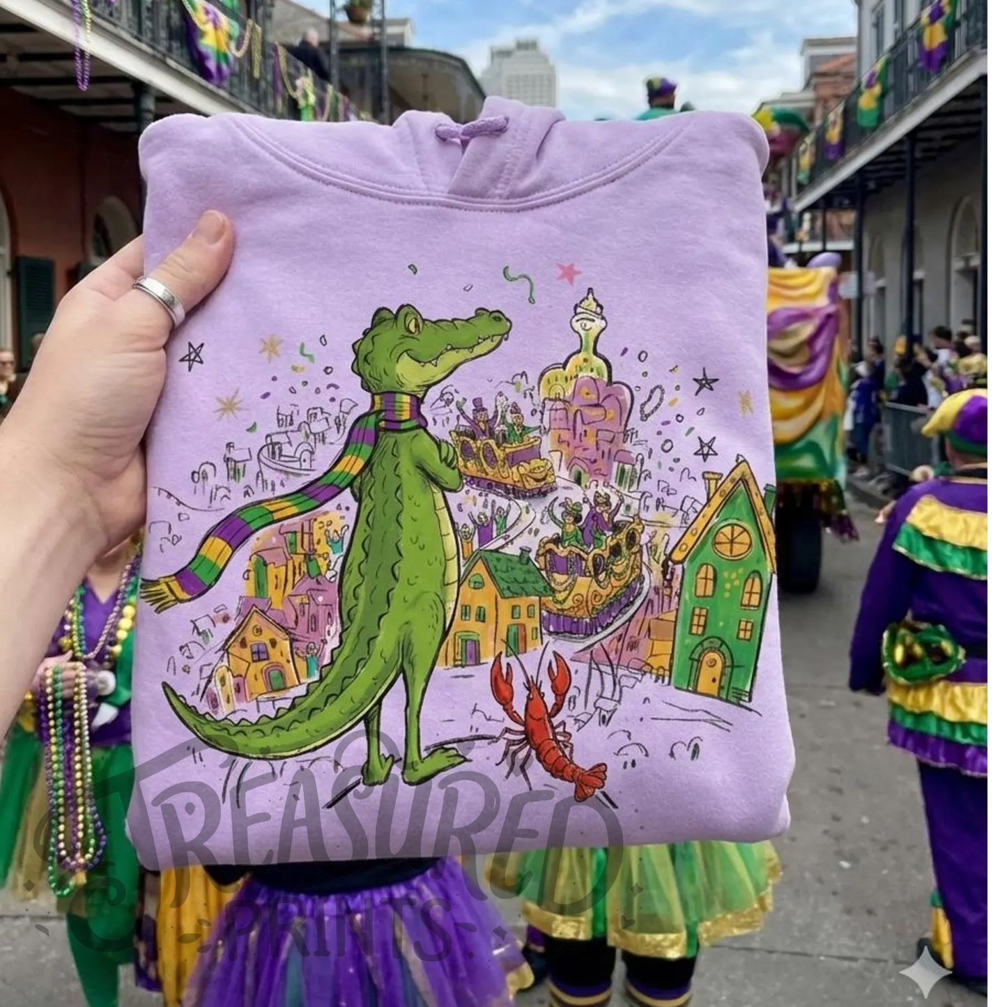 Cajun Characters Mardi Gras Tee