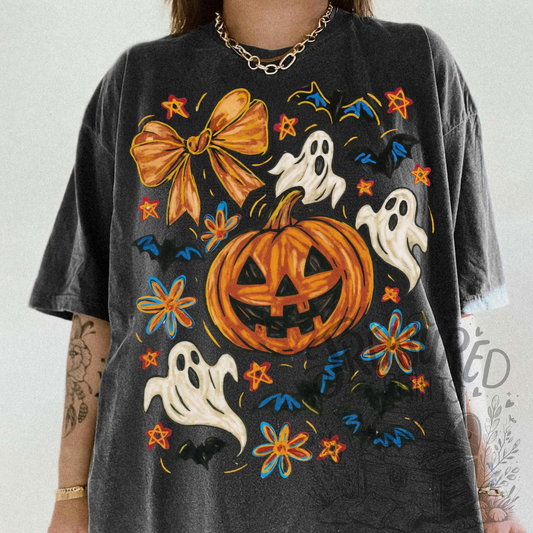 Adorable Pumpkin Coquette Tee