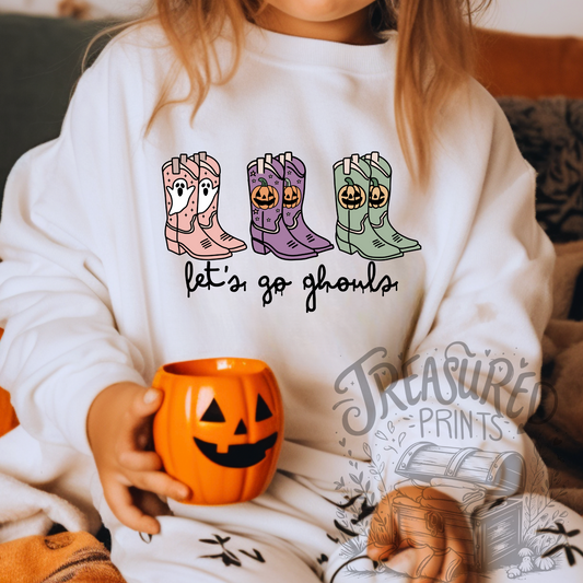 Let's Go Ghouls Boots Scoot Boogie Tee